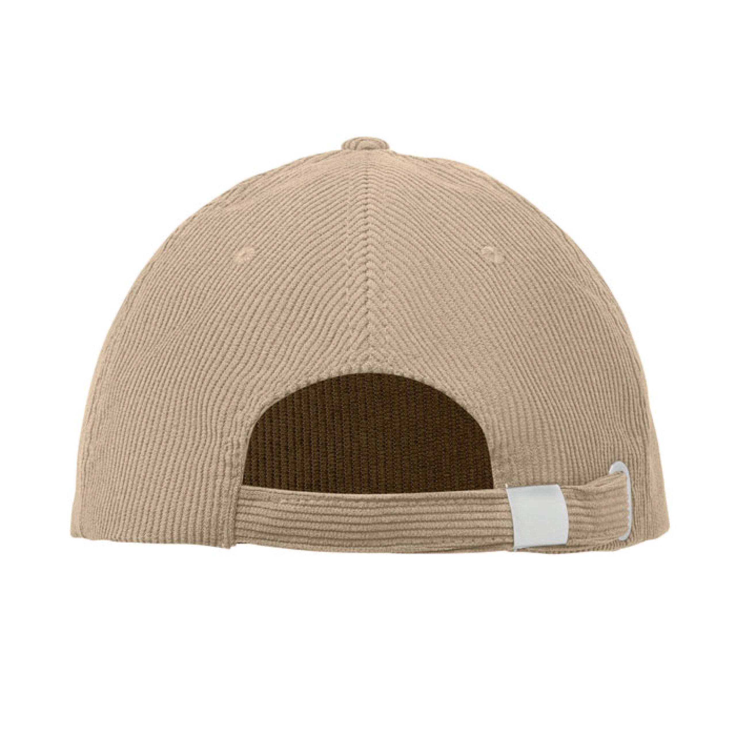 Casquette en velours beige
