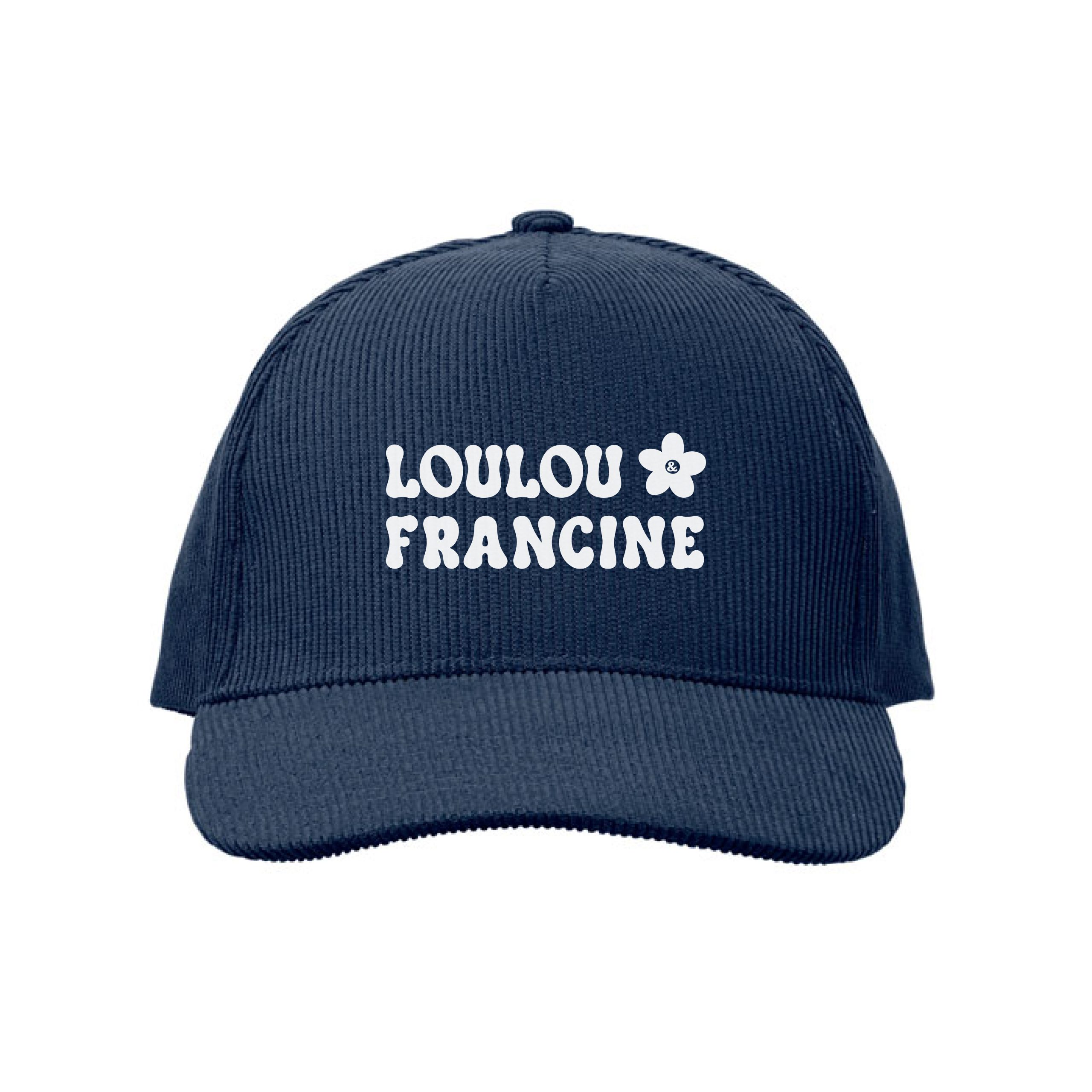 Casquette en velours bleu