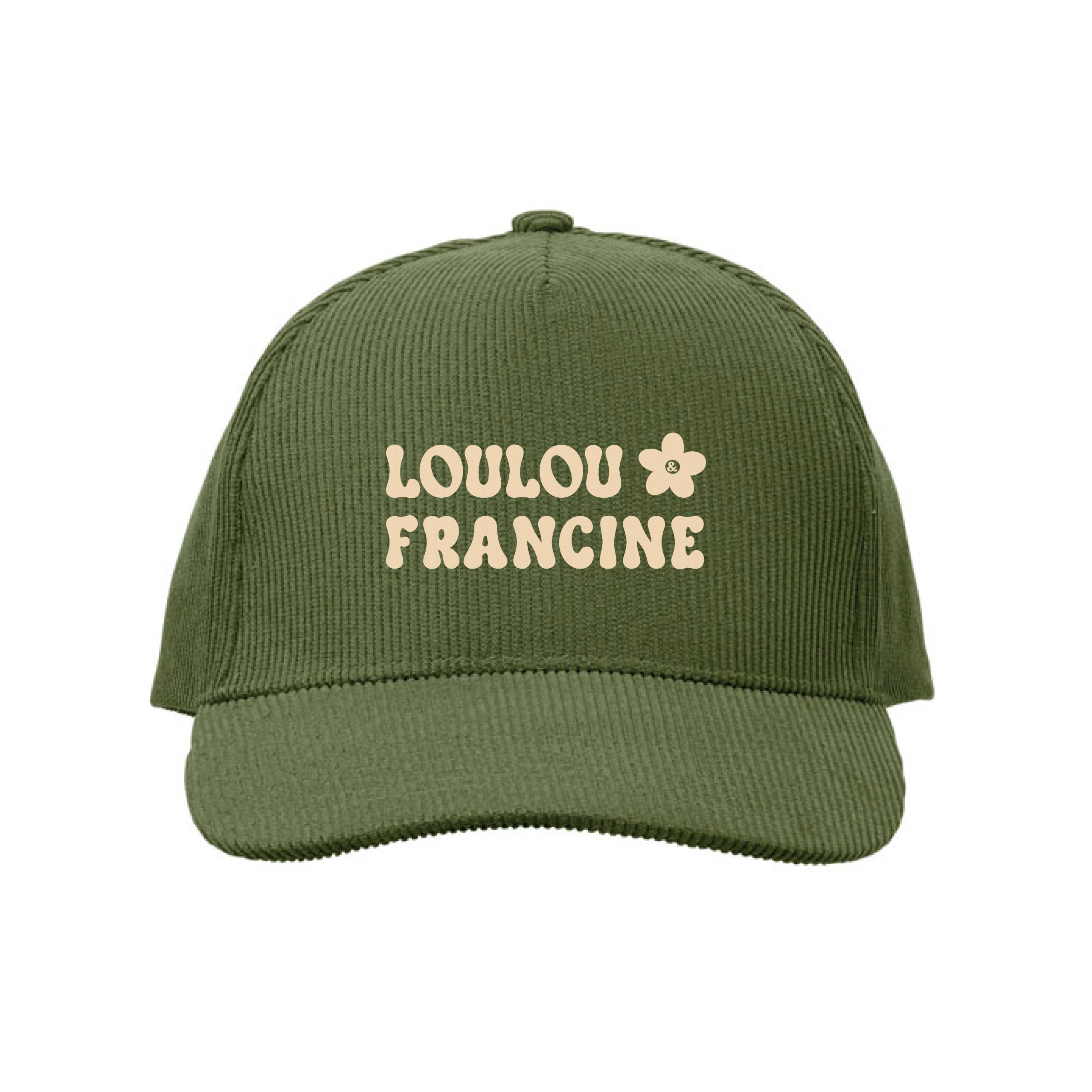 Casquette en velours kaki
