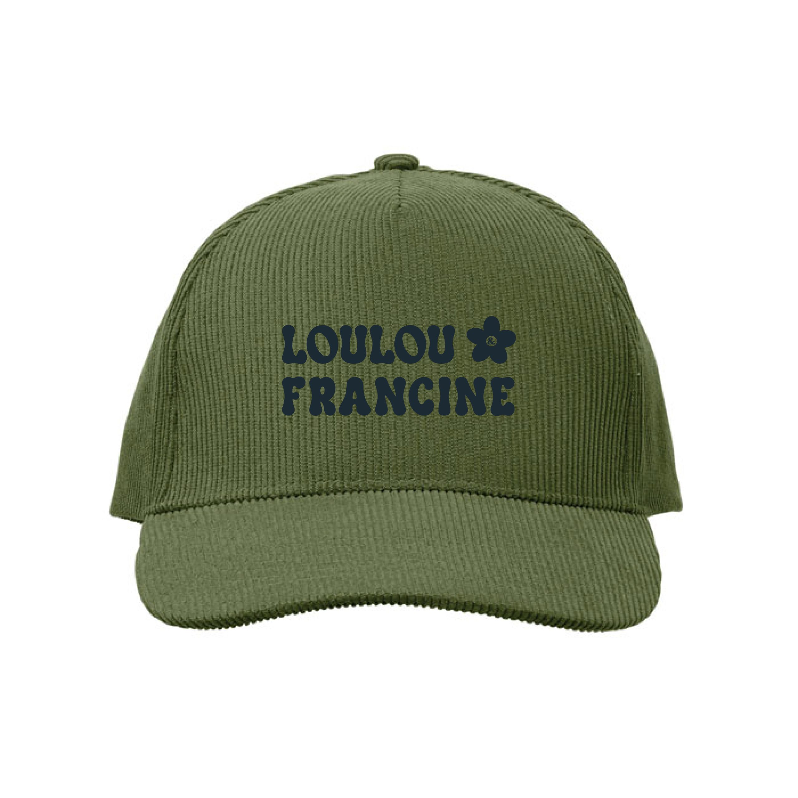 Casquette en velours kaki