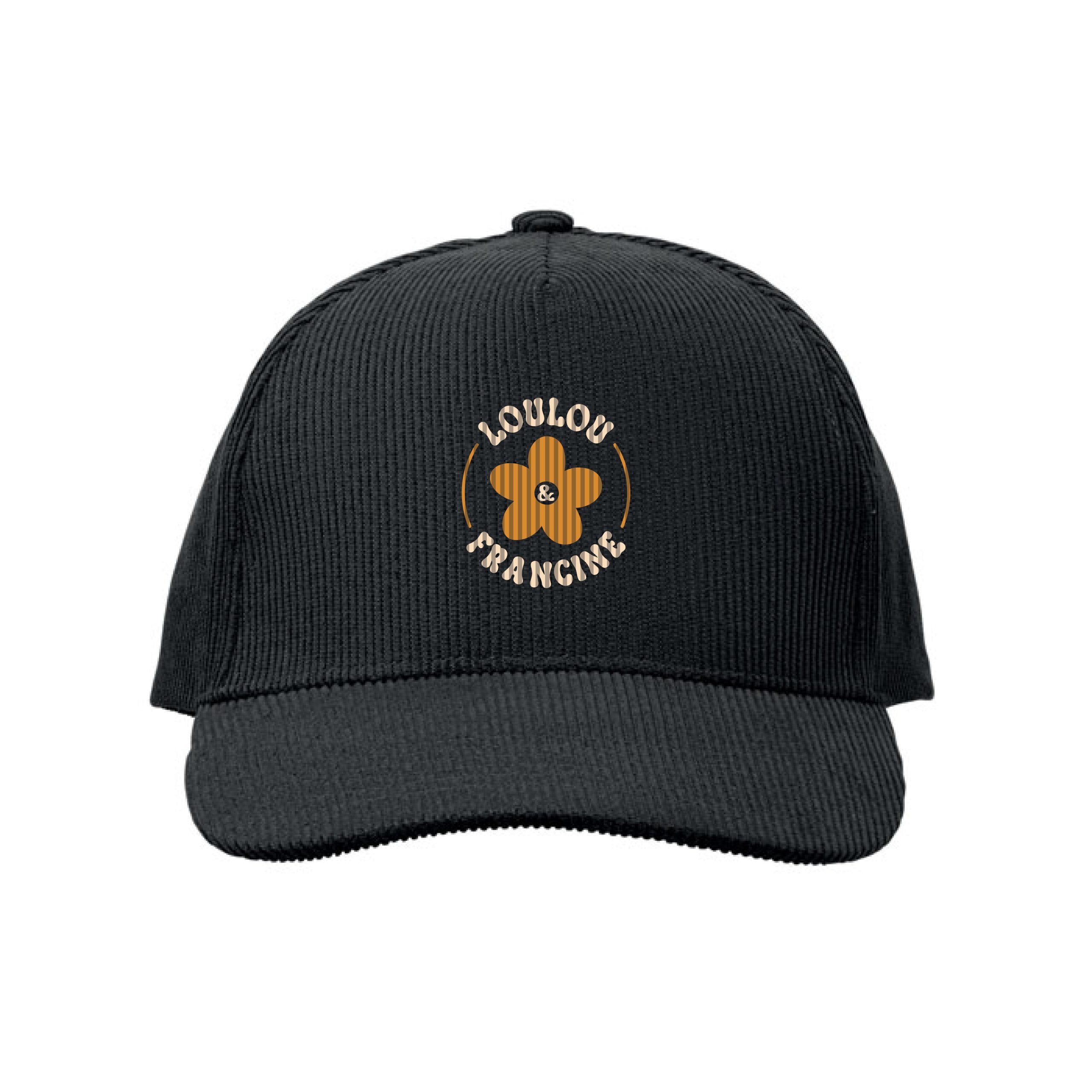 Casquette en velours noir