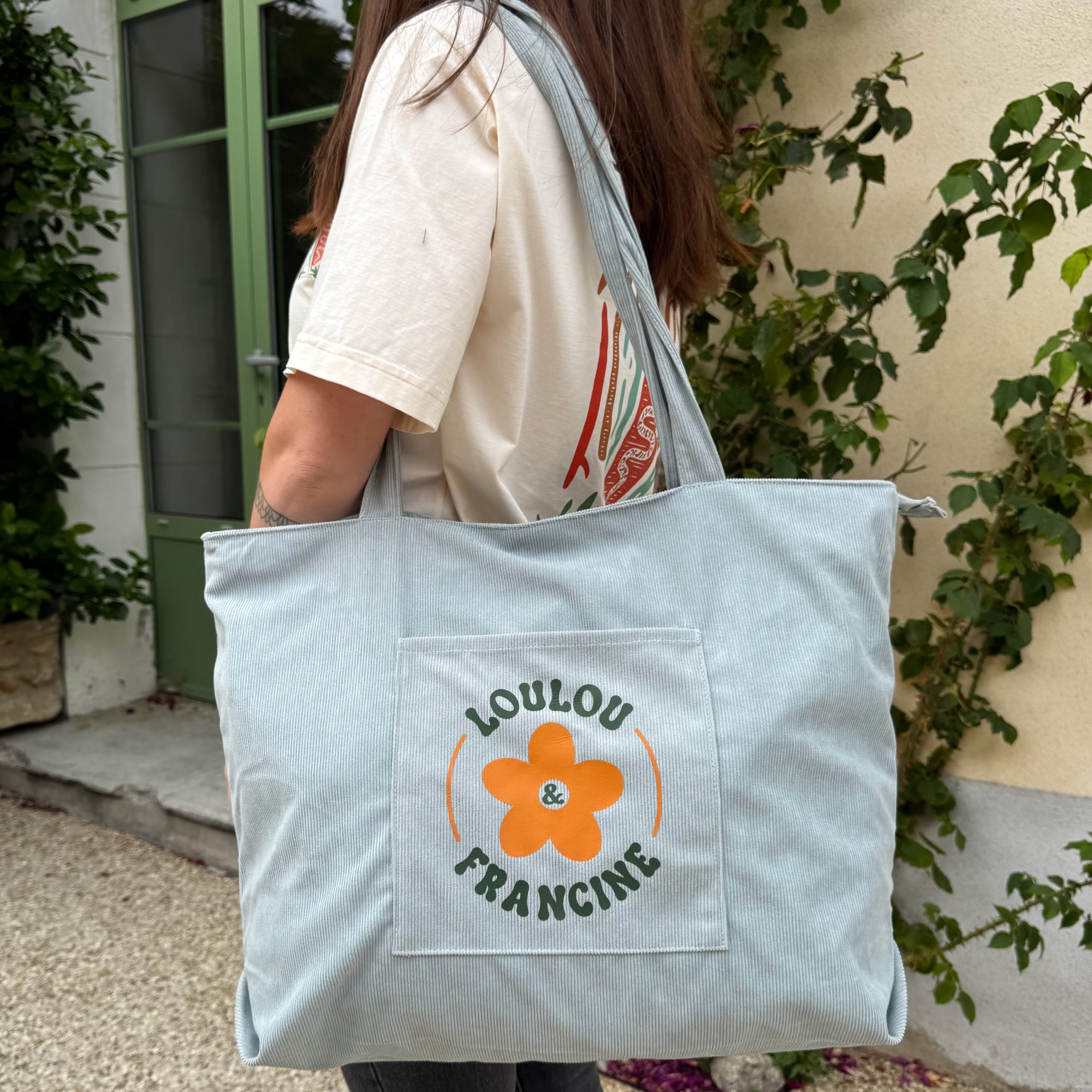 Grand sac bleu ciel – Image 2
