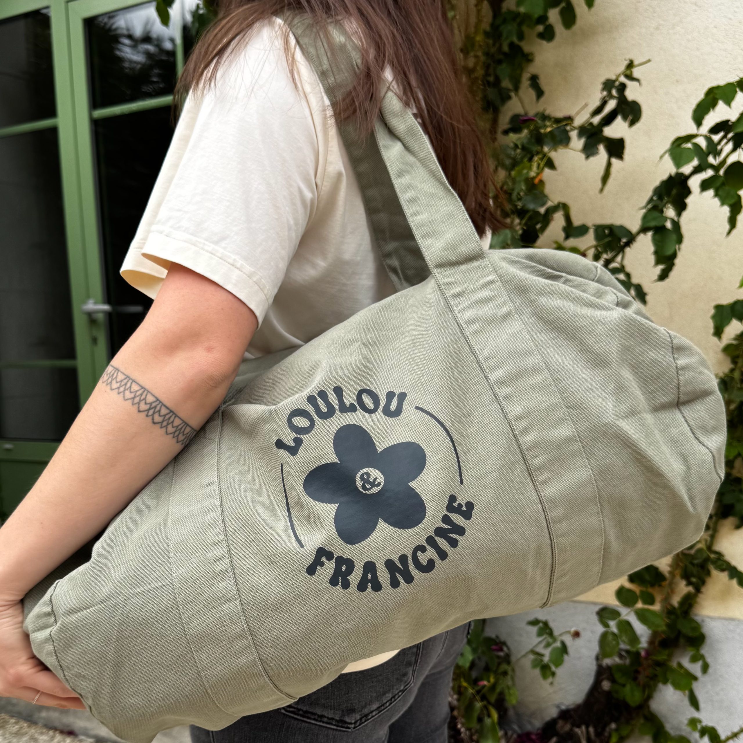 Sac polochon kaki clair