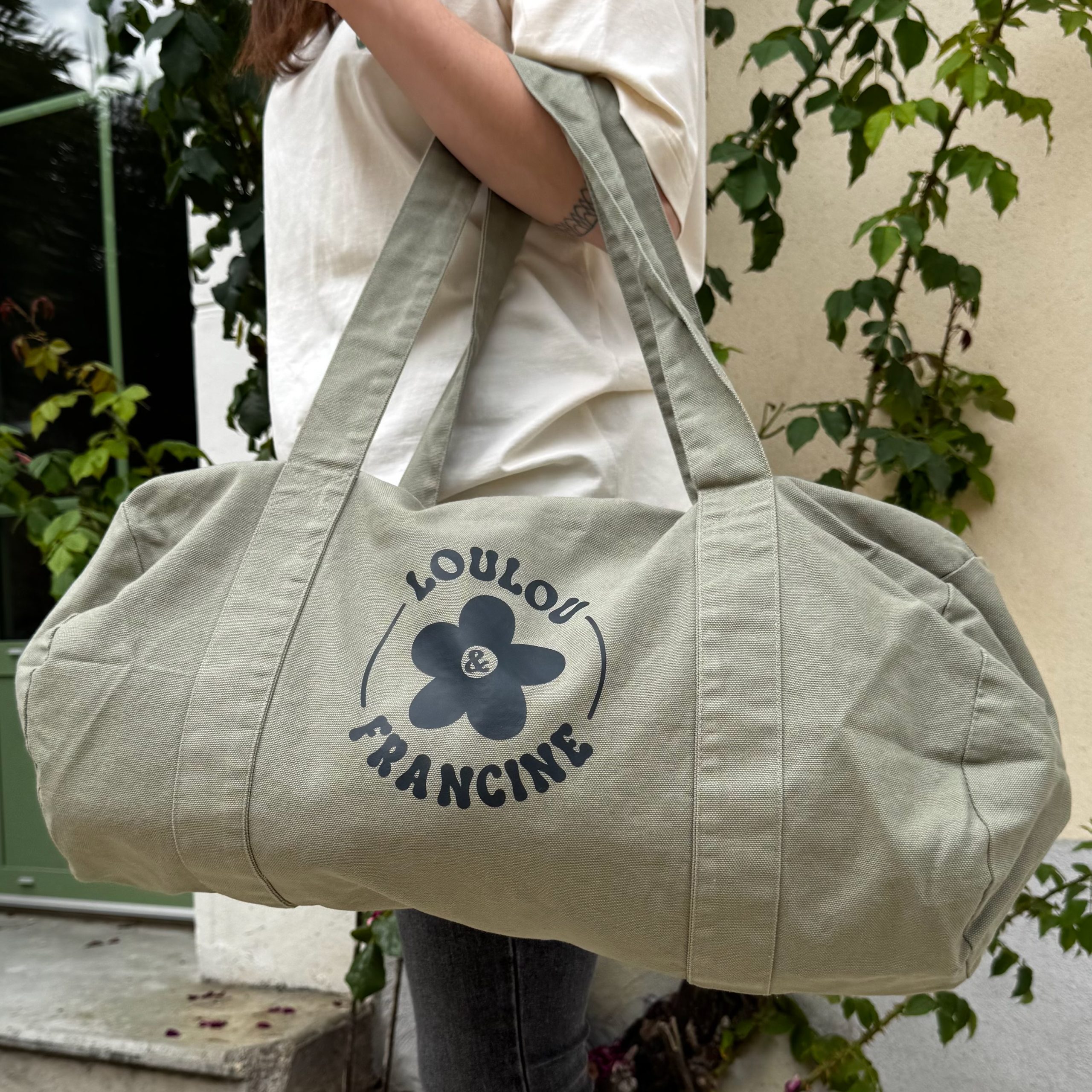 Sac polochon kaki clair – Image 3