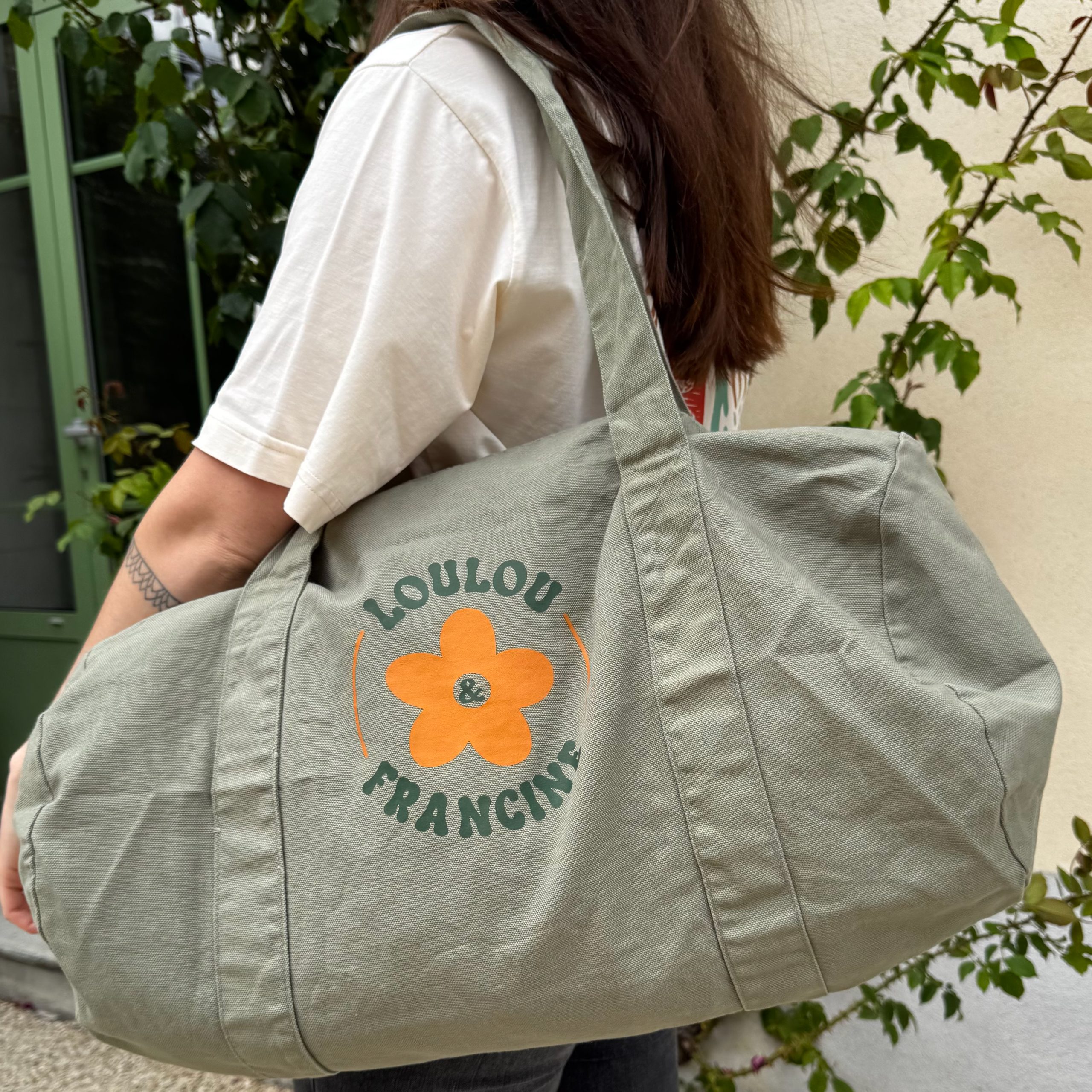 Sac polochon kaki clair – Image 2