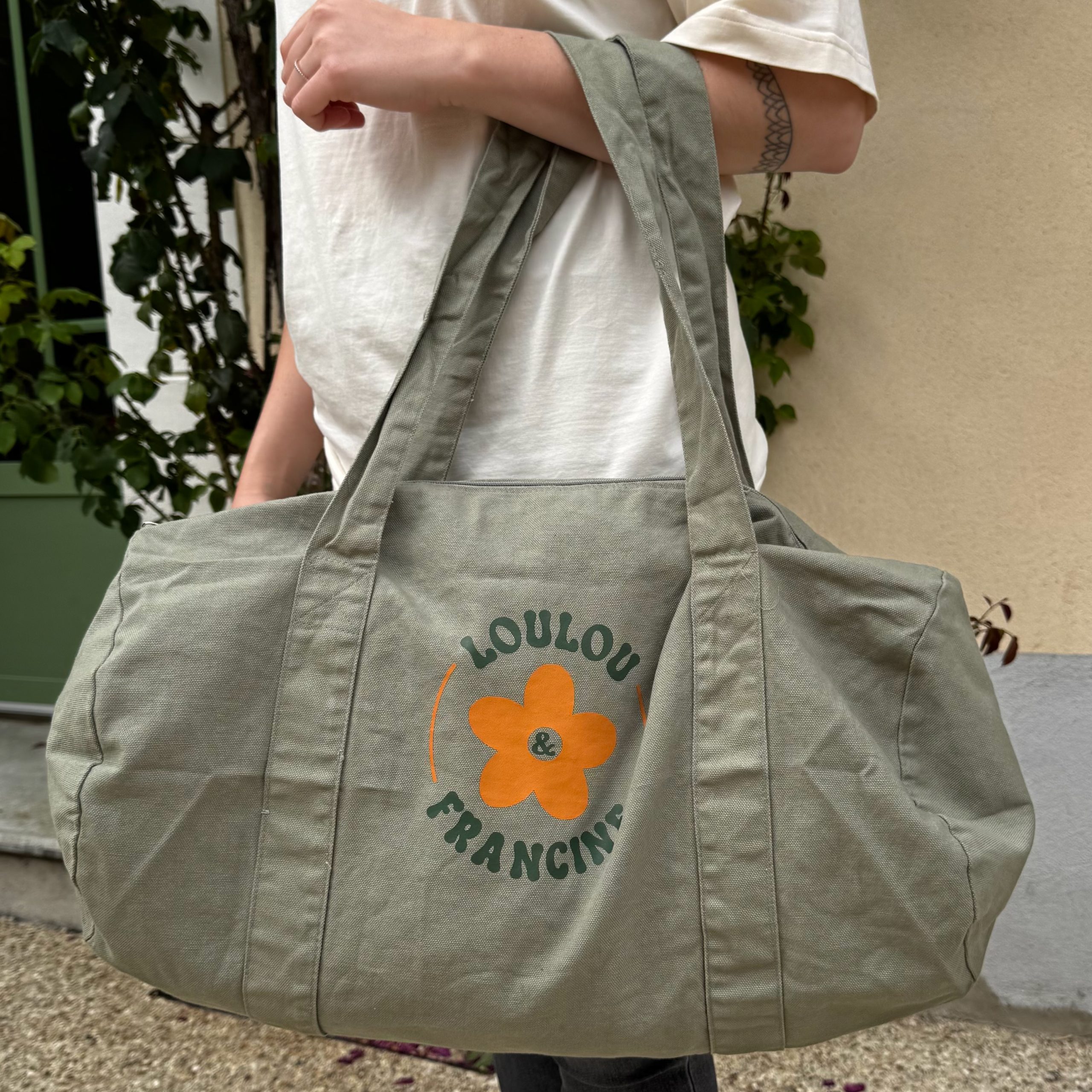 Sac polochon kaki clair – Image 3