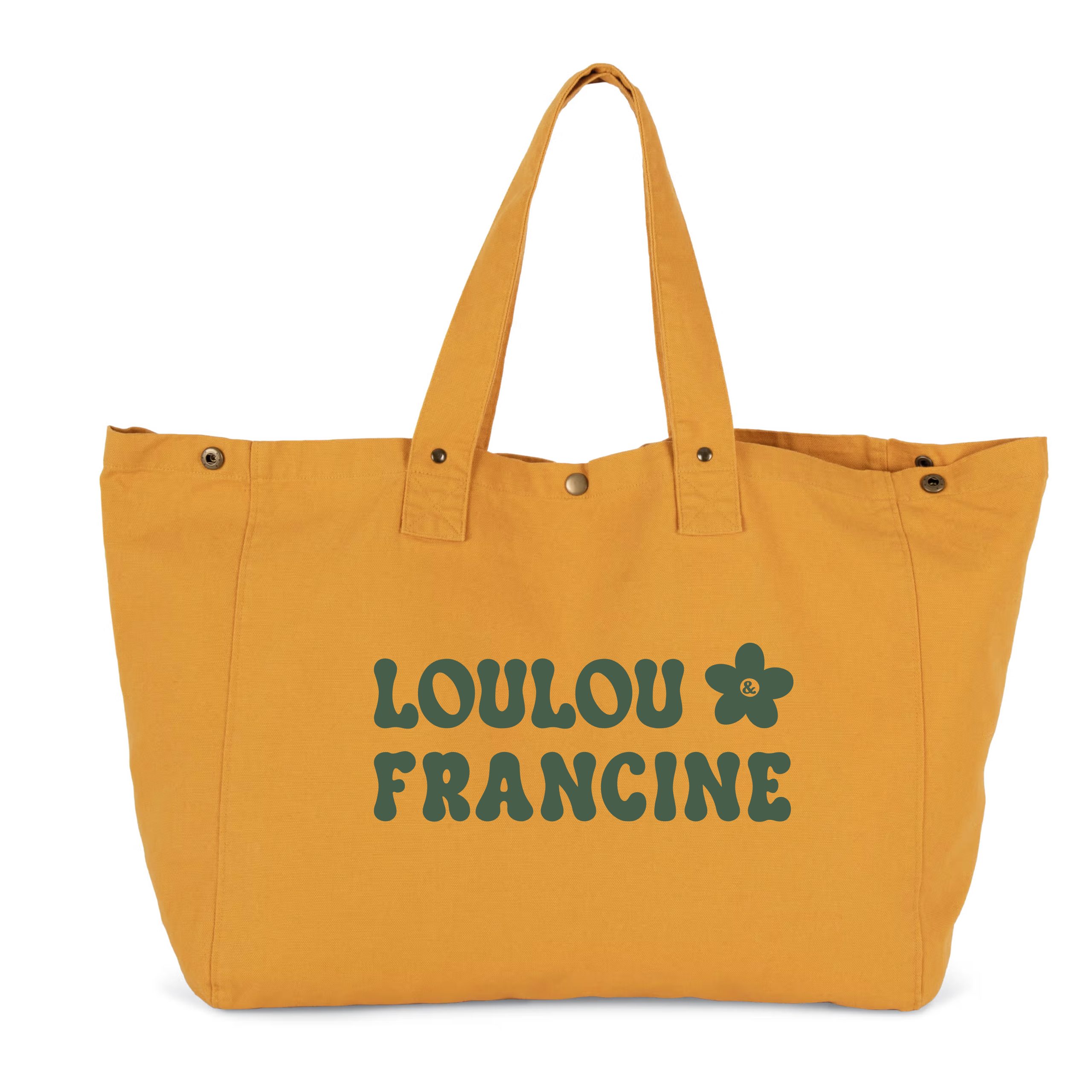 Sac cabas à pression jaune