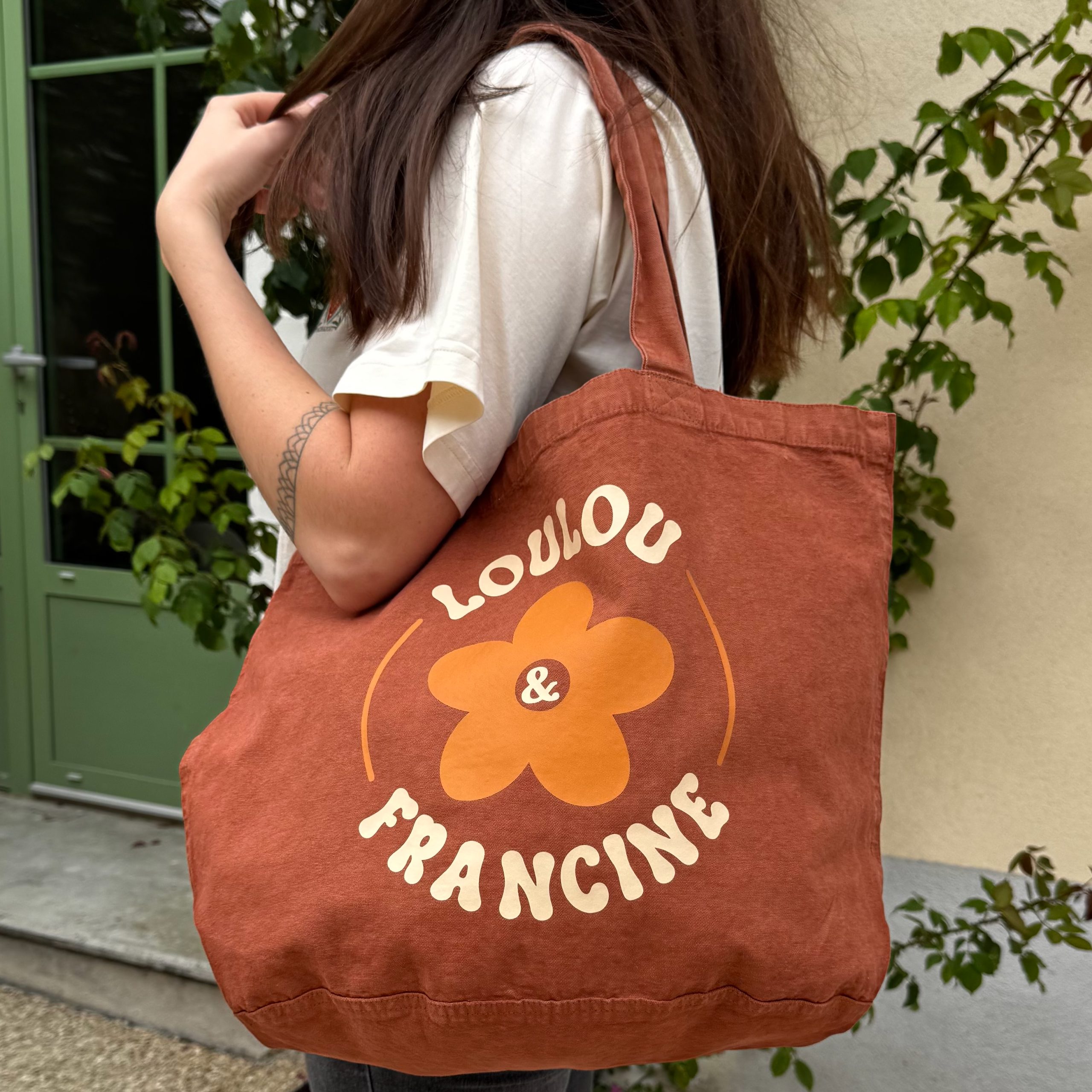 Totebag orange rouille – Image 2