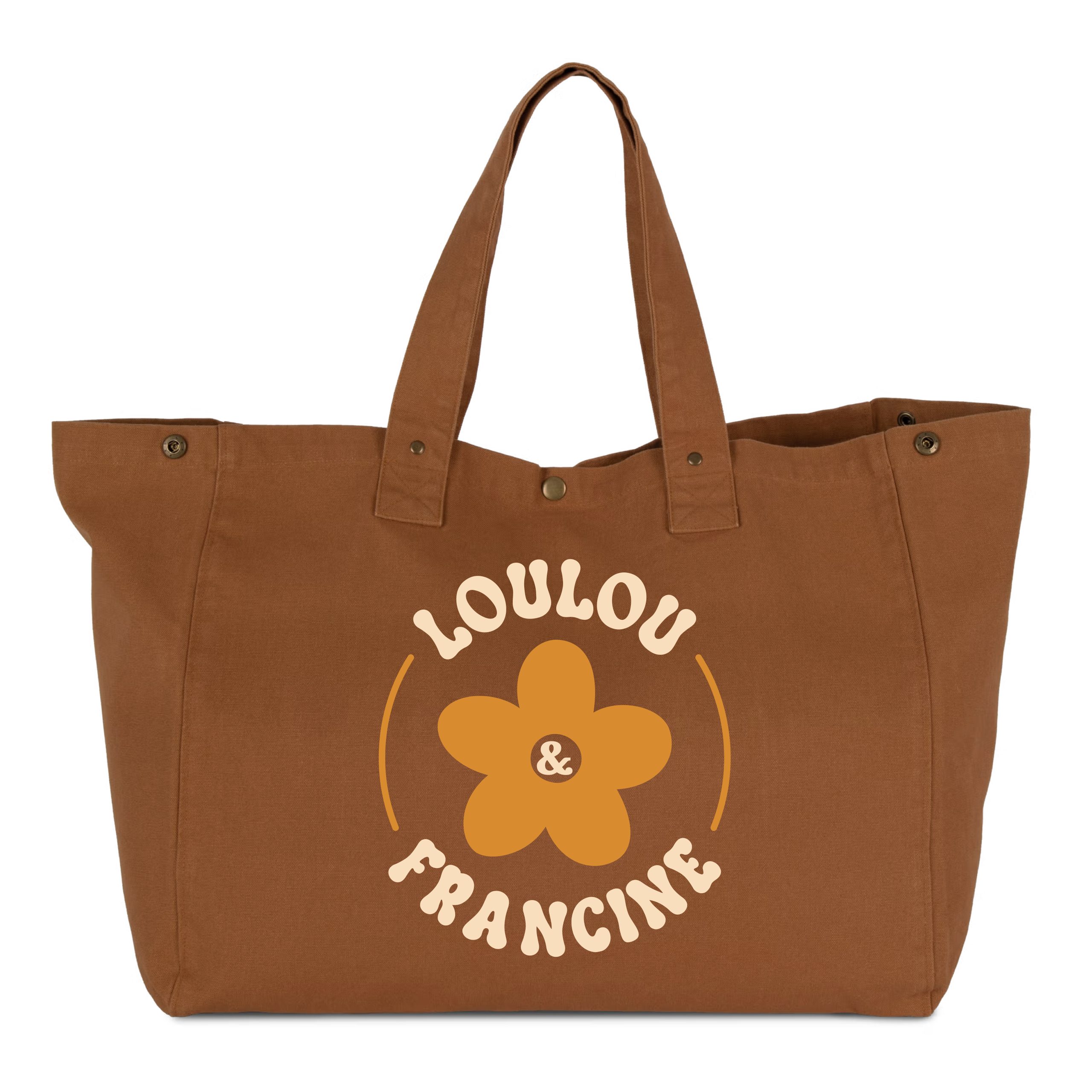 Sac cabas à pression camel