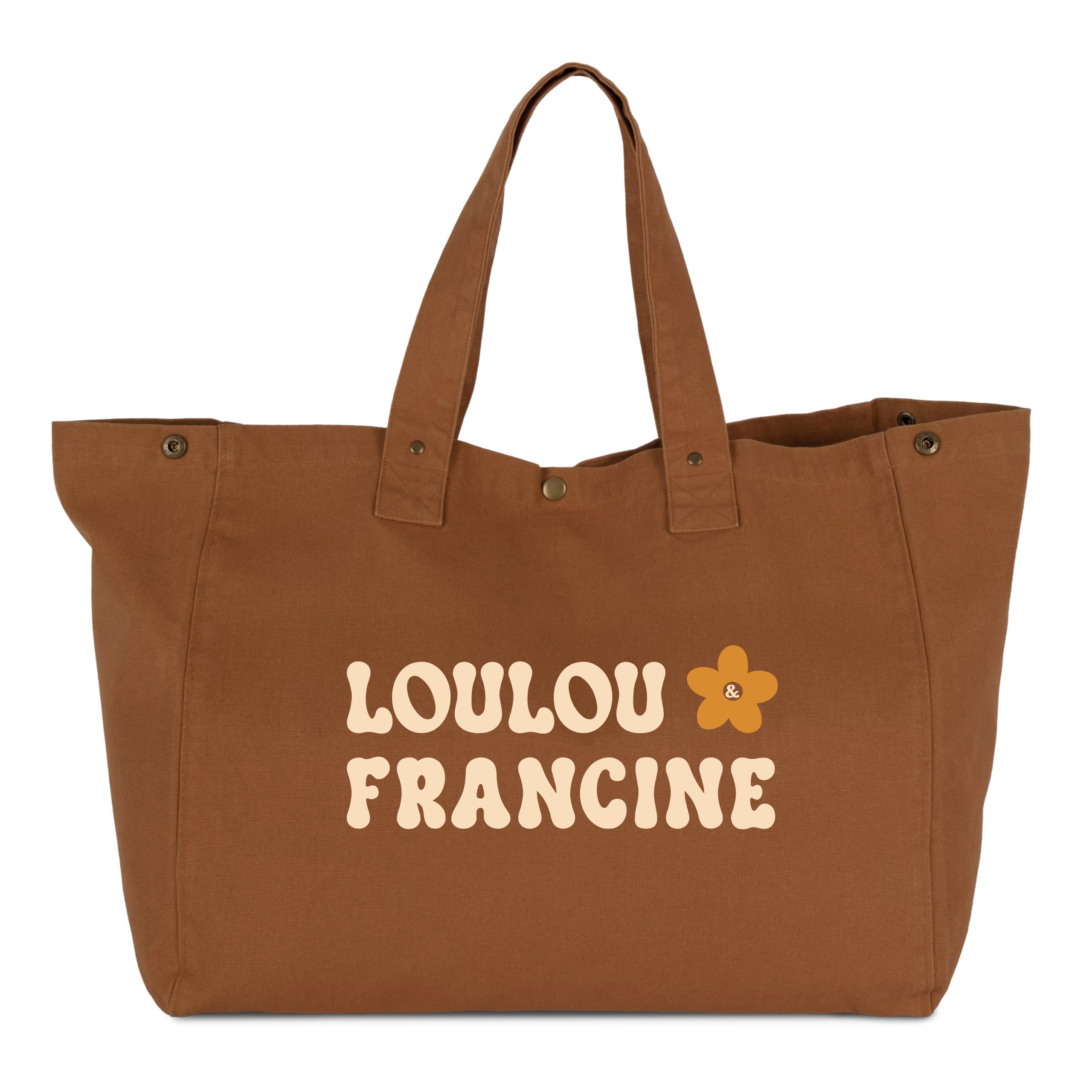 Sac cabas à pression camel