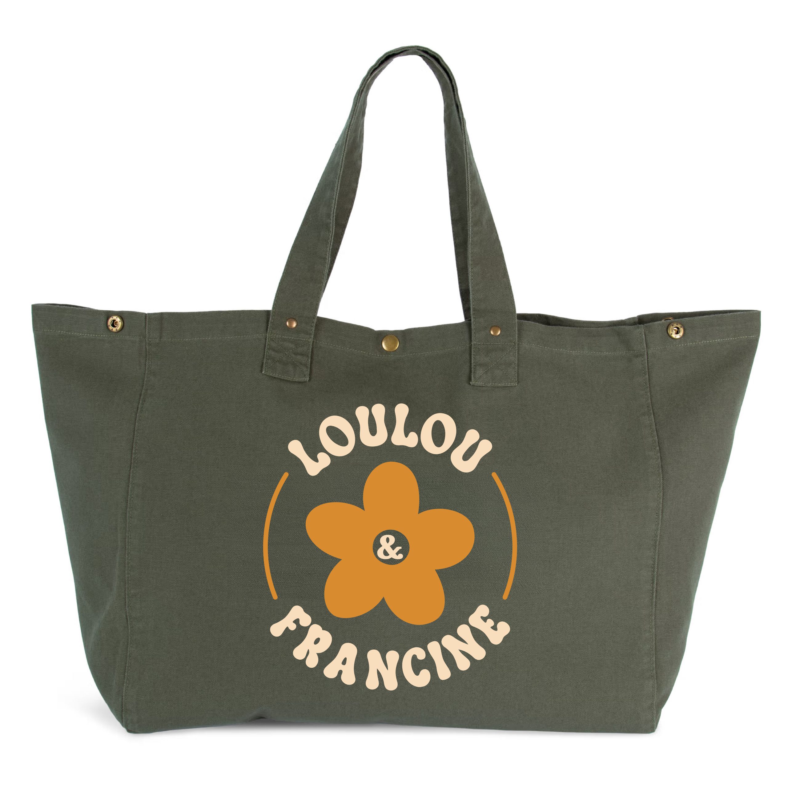 Sac cabas à pression vert
